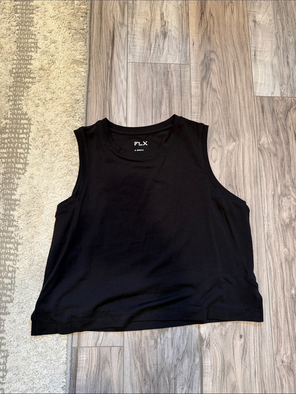 FLX Black Sleeveless Crop Tank Top